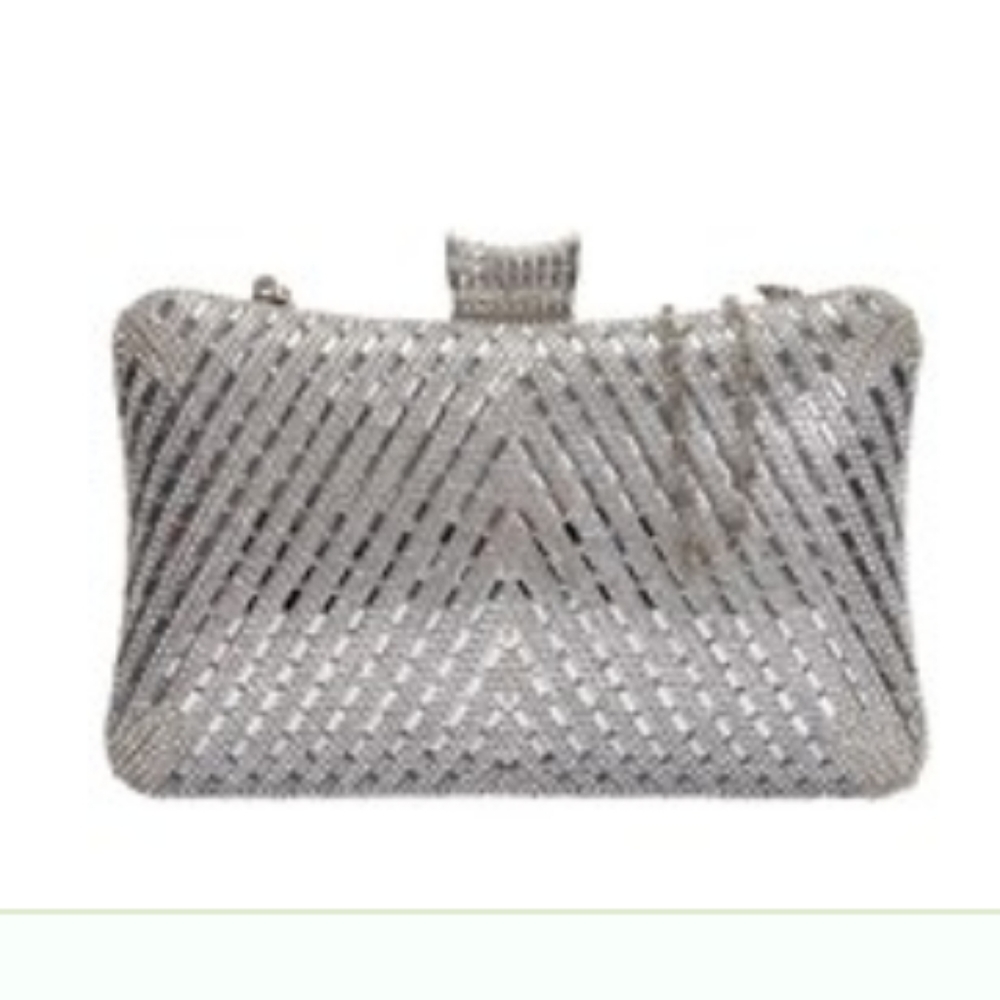 D'Margeaux Faux Diamonds/Baguette Minaudiere